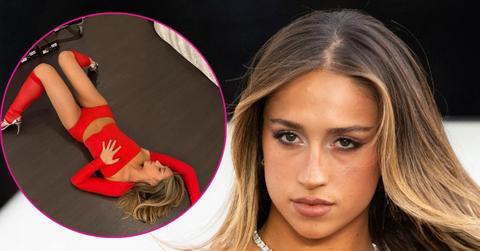 tate mcrae red outfit new york show photos