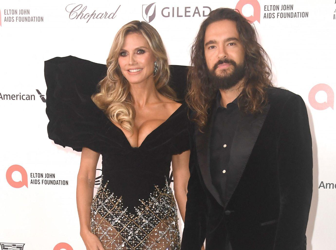 heidi klum wears nothing thong bikini bottoms husband tom kaulitz