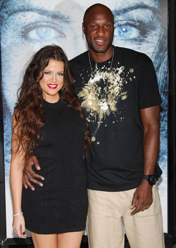 File photos of Khloe Kardashian &amp; Lamar Odom at the &#8220;Whiteout&#8221; Premiere