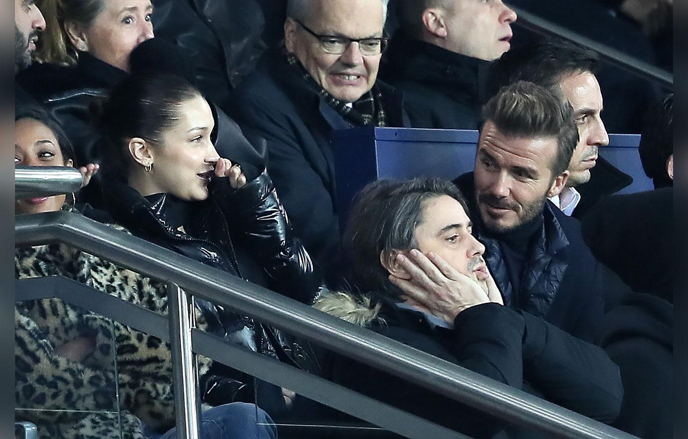 David beckham flirts bella hadid 2