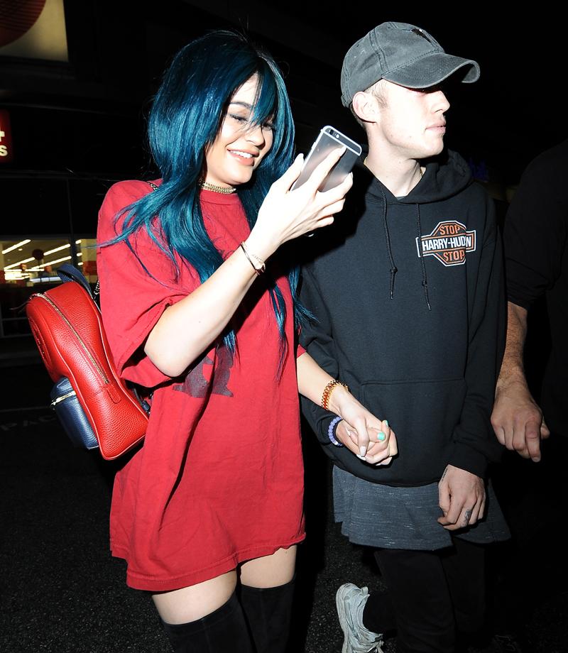 kylie jenner breakup tyga blue hair