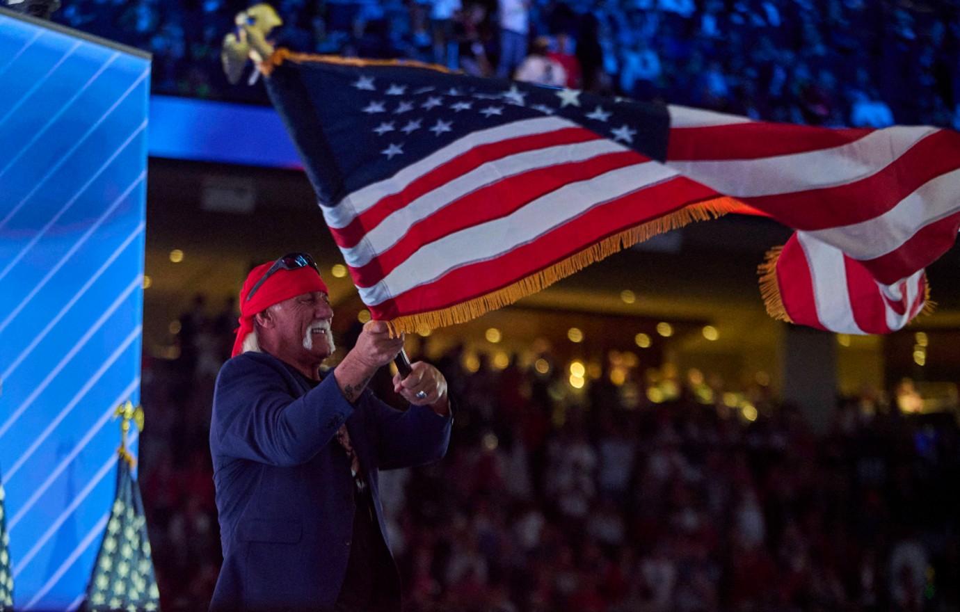 hulk hogan at repubican national conference mega