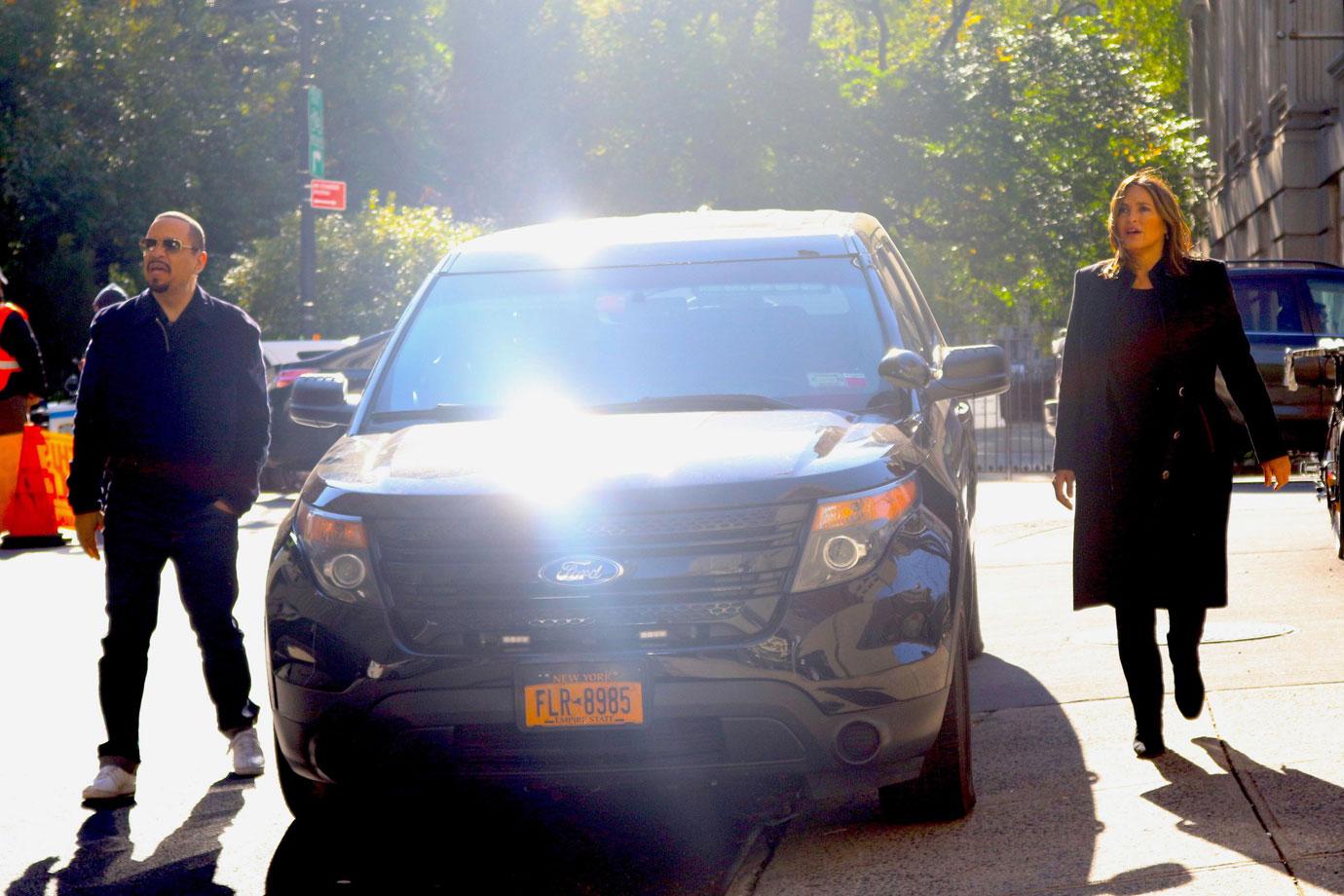 Mariska Hargitay And Ice-T Filming 'Law & Order: SVU'