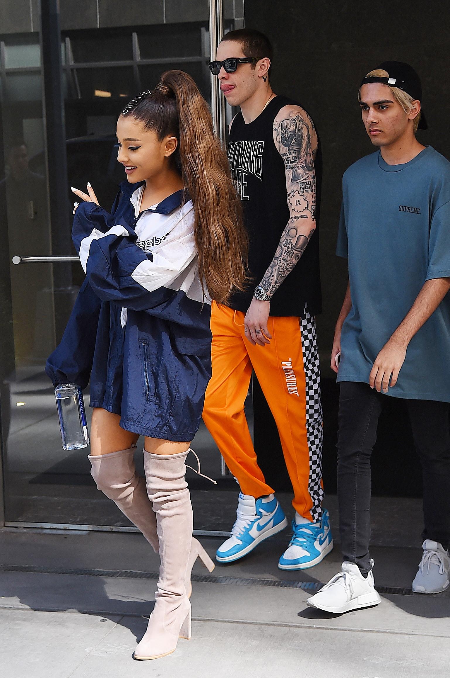 Ariana Grande and Pete Davidson head to Sephora