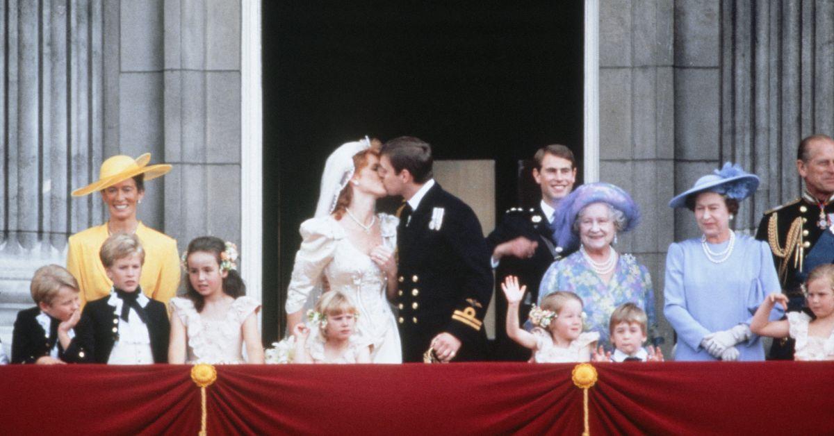 image of Sarah Ferguson and Andrew Mountbatten-Windsor married in 1986 but divorced in 1996.