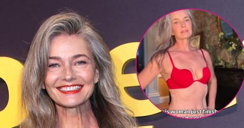 split photo of Paulina Porizkova