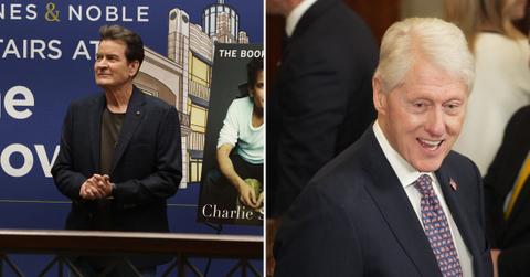 Composite Photos of Bill Clinton and Charlie Sheen