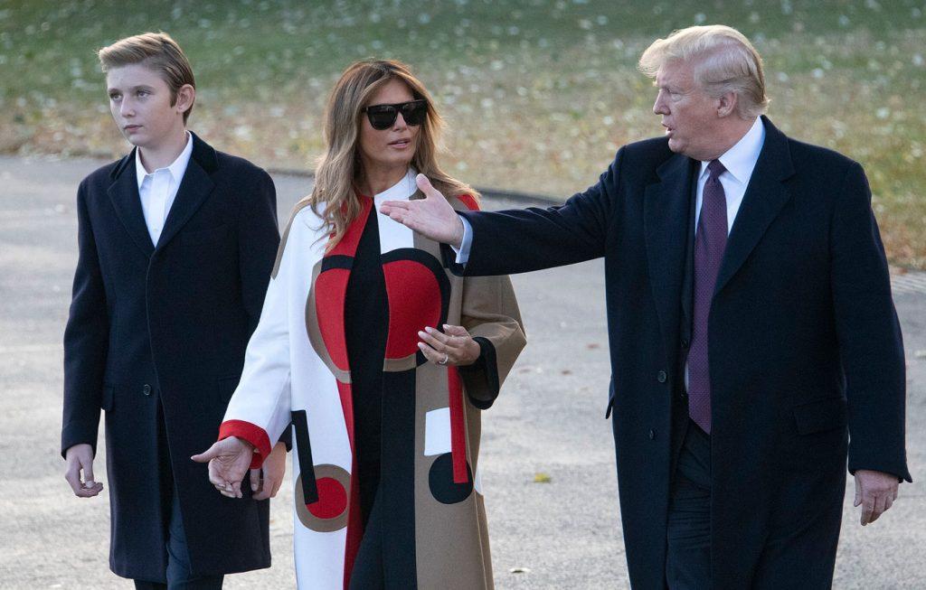 Barron Trump Melania Trump and Donald Trump