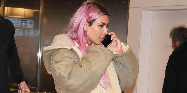 Kim kardashian curses out haters who say pink hair is fake