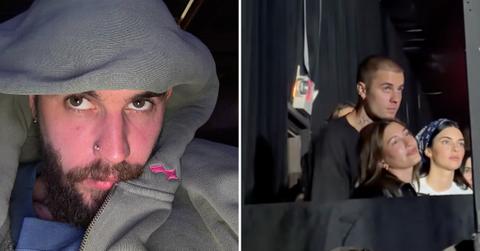 Photo of Justin Bieber and a photo of Justin Bieber with Hailey Bieber and Kendall Jenner