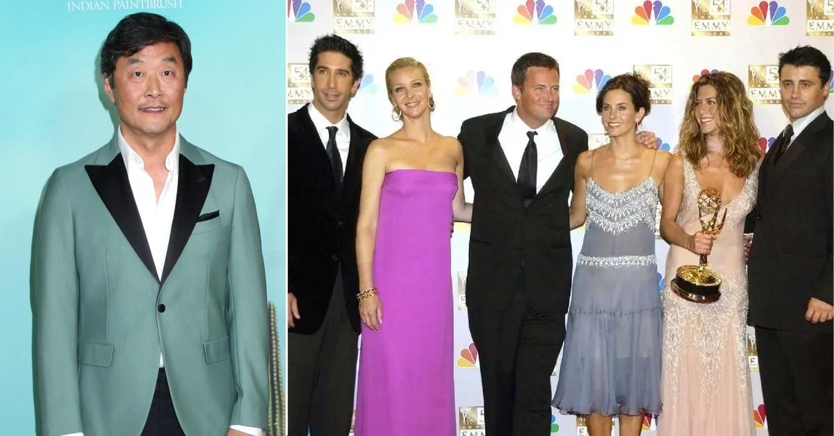 Photo of Stephen Park and an image of the 'Friends' cast.