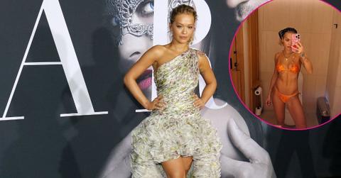 image of Rita Ora shared a skimpy selfie in London.