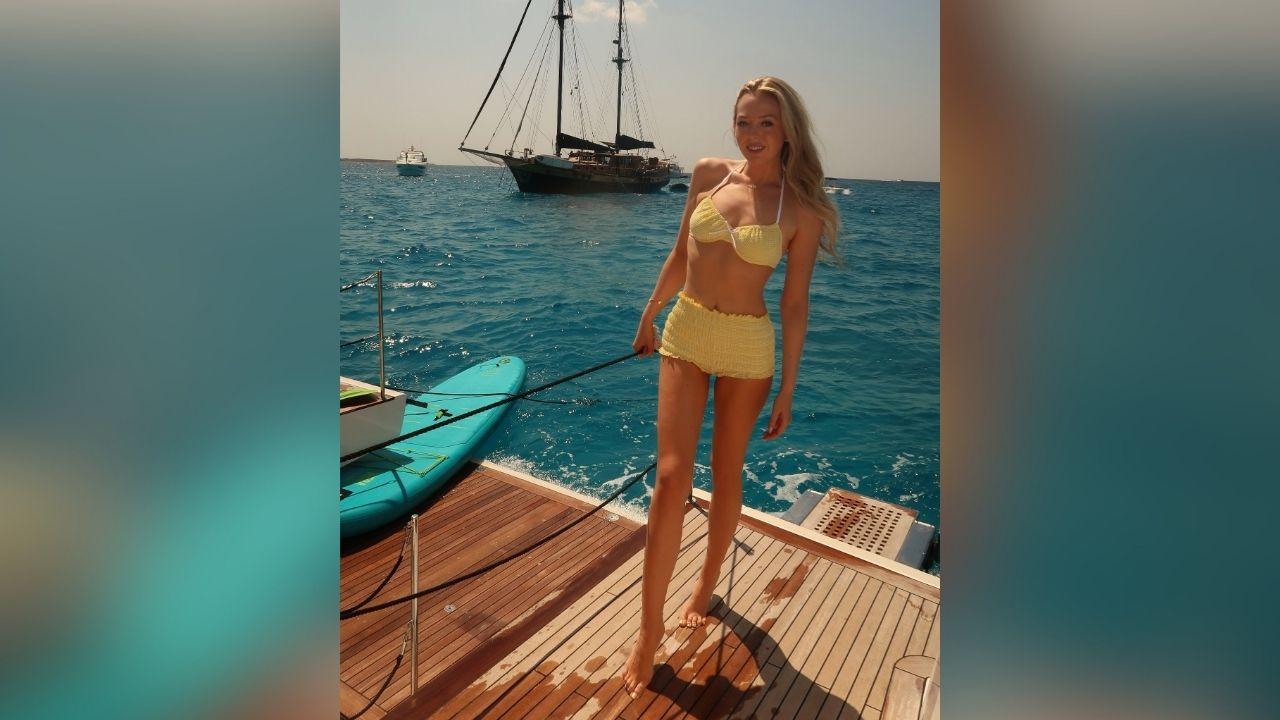 image of Tiffany Trump shared photos from a family getaway, including a series of snaps in a bright yellow bikini.