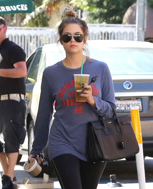 Ashley Benson Makes A Morning Starbucks Run