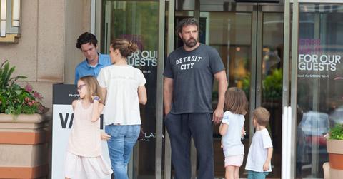 Ben affleck looks weathered smoking rental home