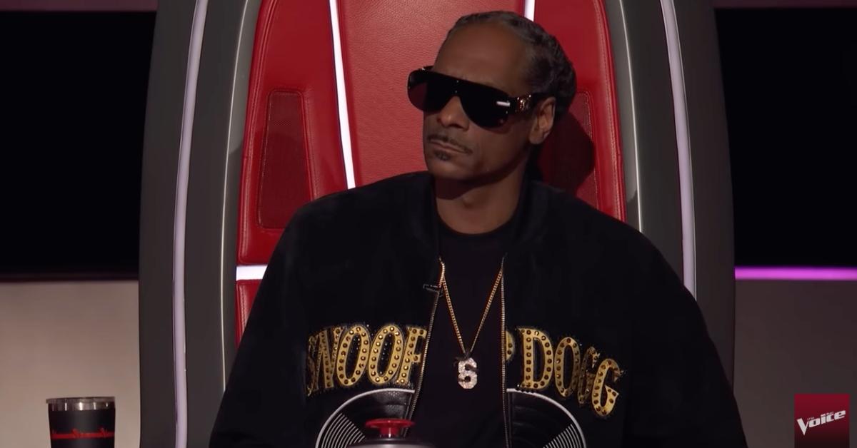Photo of Snoop Dogg on 'The Voice.'