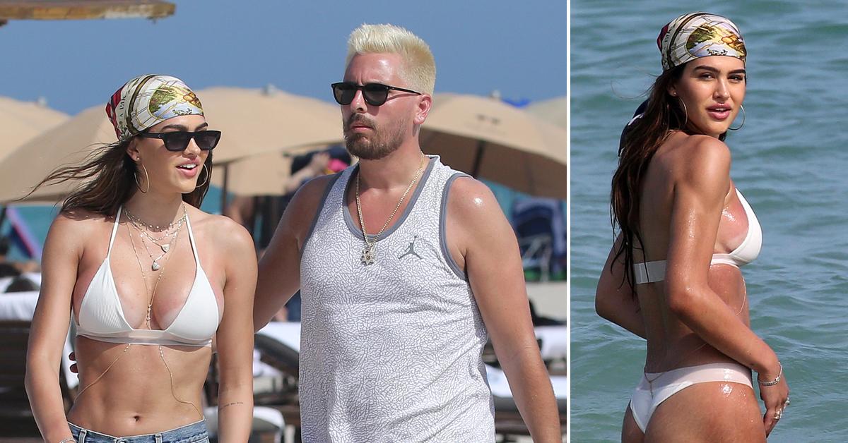 Scott Disick & Amelia Hamlin Cozy Up Together On Steamy Valentine's Day Beach Retreat After Going Instagram Official: Photos
