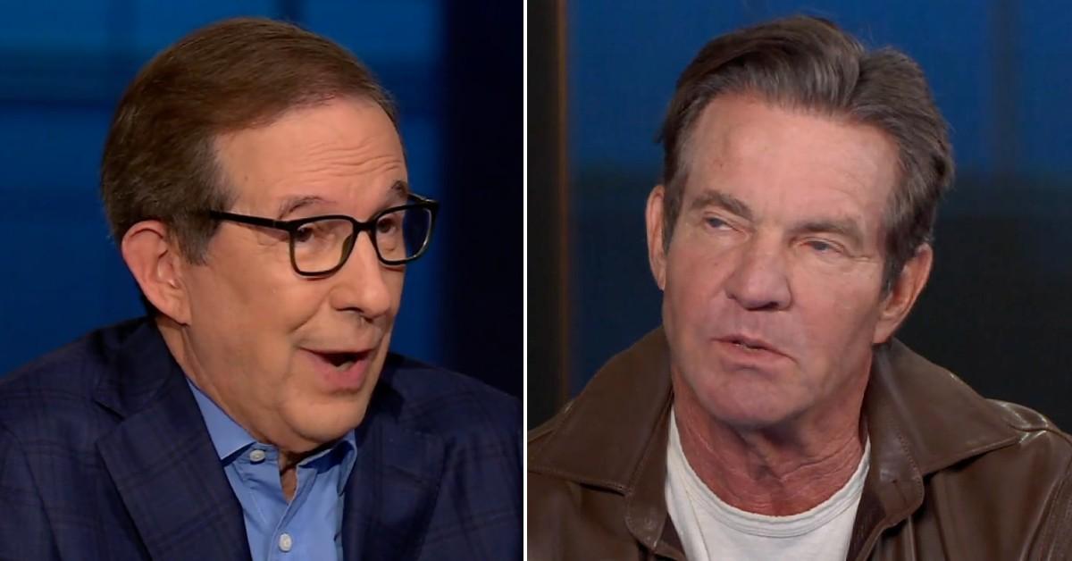 Split photo of Chris Wallace and Dennis Quaid.