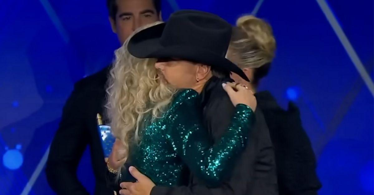 image of Erika Kirk went viral for hugging Jason Aldean a little too close at a recent event. 