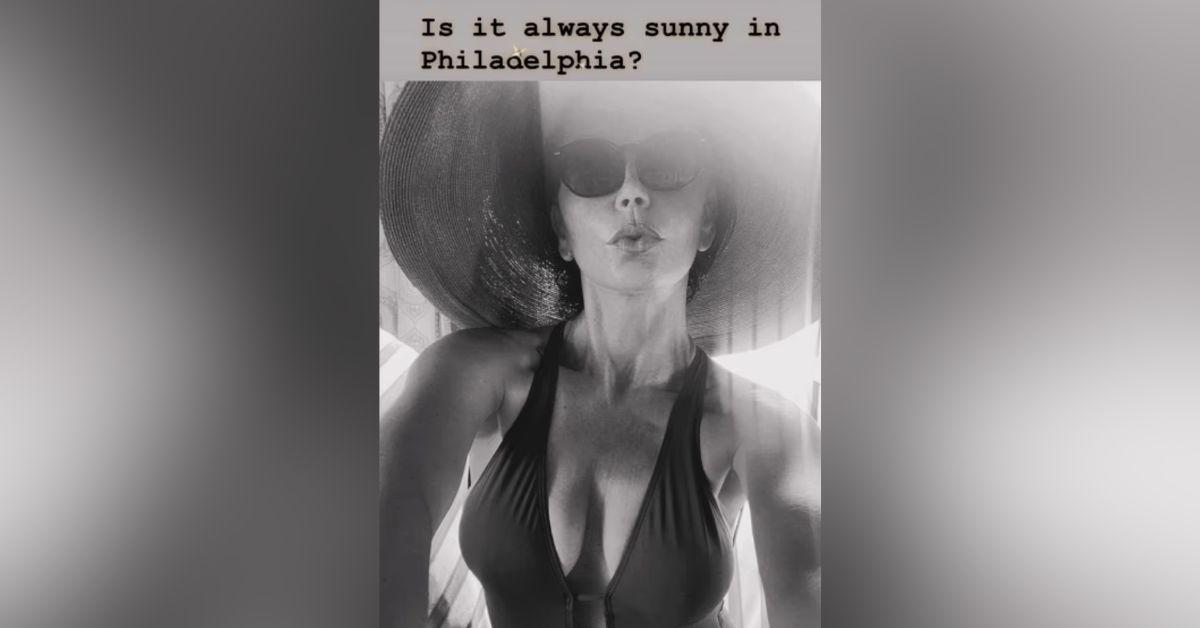 Image of Catherine Zeta-Jones enjoyed the water in a sizzling one-piece bathing suit.
