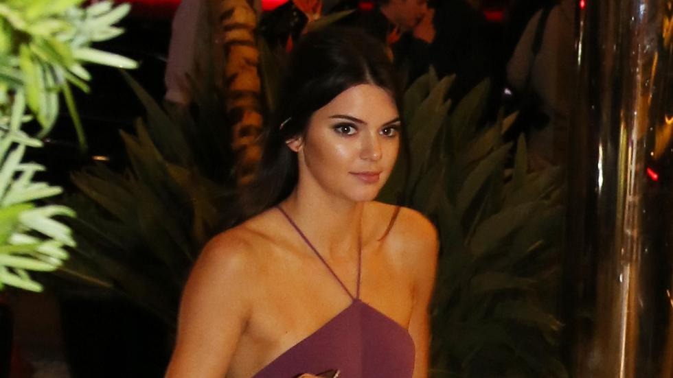 Kendall Jenner seen at the Chris Brown concert in Cannes