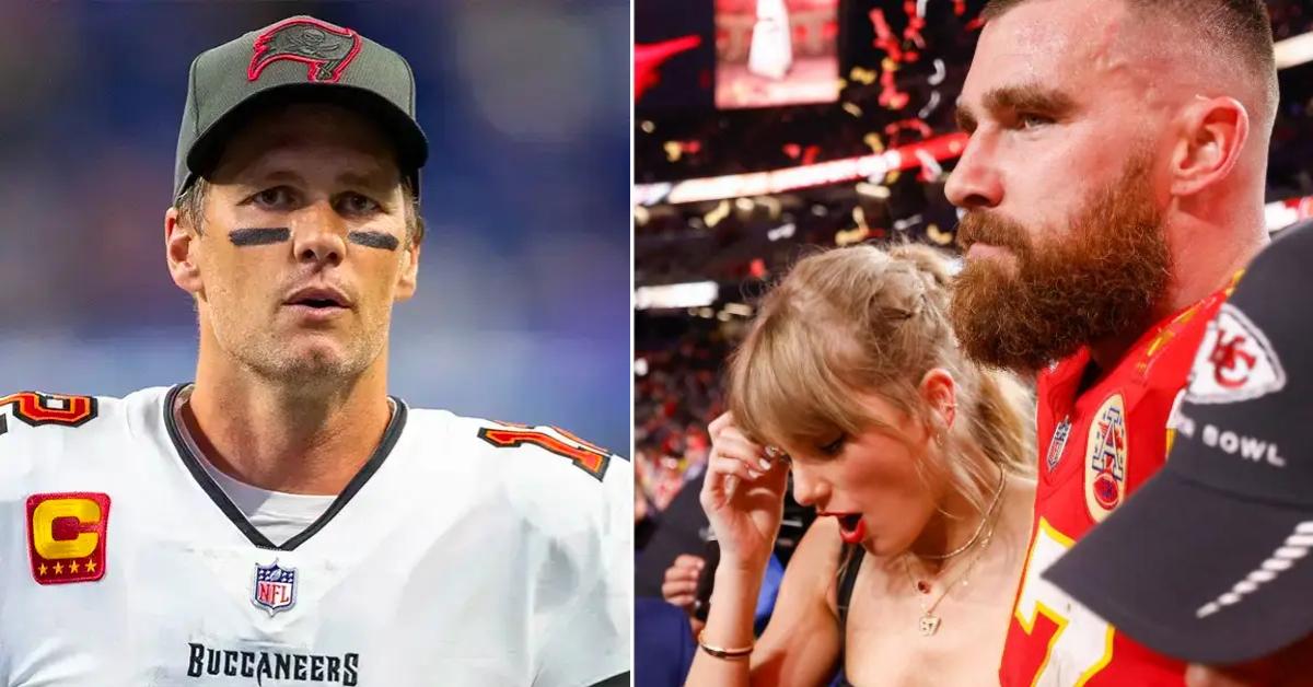 tom brady roasts chiefs travis kelce taylor swift fans watch