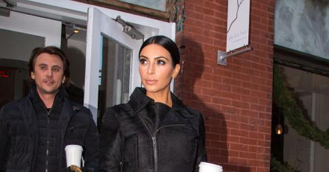 Kim Kardashian and Jonathan Cheban leaving the A B C Kitchen restaurant in NYC