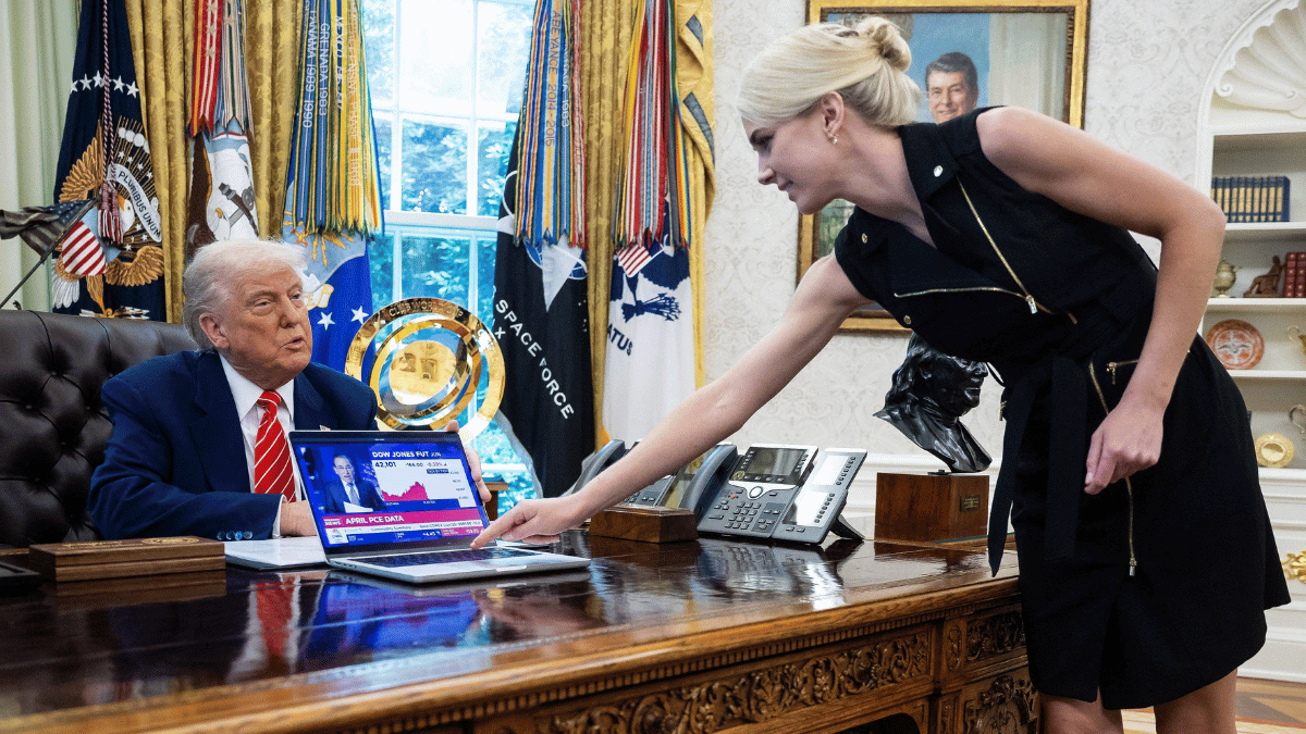 Photo of Natalie Harp was seen with Donald Trump at the Trump National Golf Club on Sunday, June 28.