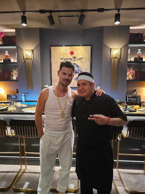 taylor lautner at sushi by bou chelsea