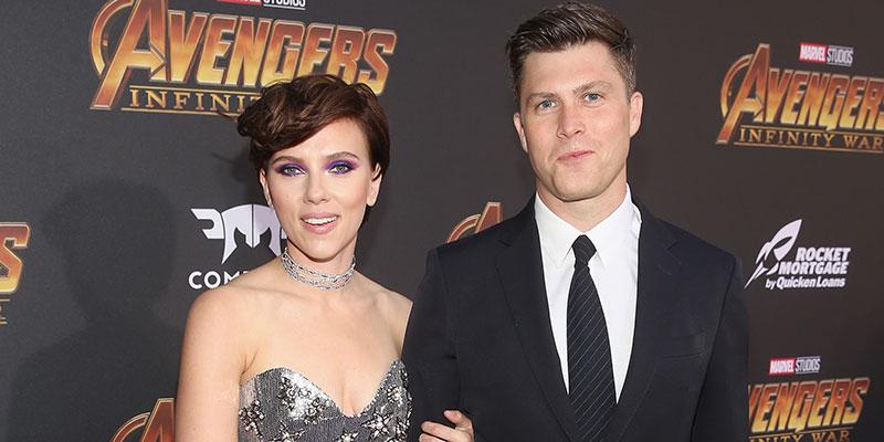 Scarlett johansson colin jost red carpet debut main