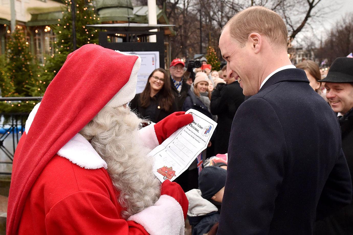 Prince William Meets Santa Adorable Prince George Christmas List