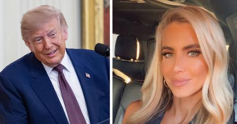 Split photo of Donald Trump and Katie Zacharia.