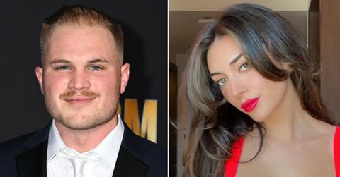 Composite photo of Zach Bryan and Brianna Chickenfry.