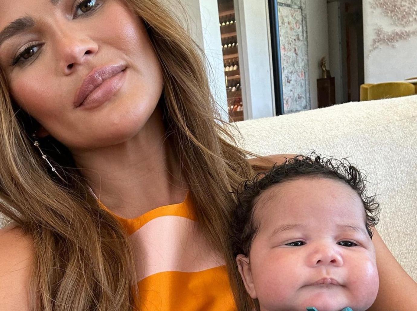 chrissy teigen son wren john legend celebrate  anniversary photo