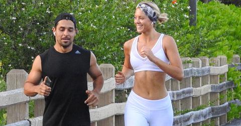 Wilmer Valderamma And Girlfriend Amanda Pacheco Jogging