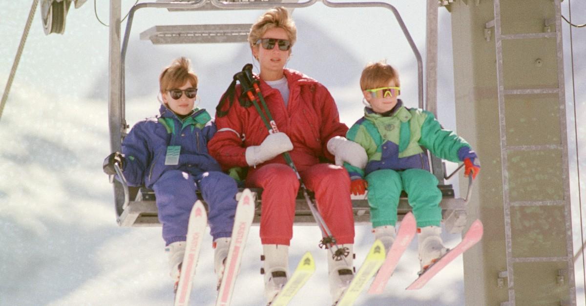 Image of Prince Harry skied regularly as a child with his late mother, Princess Diana.