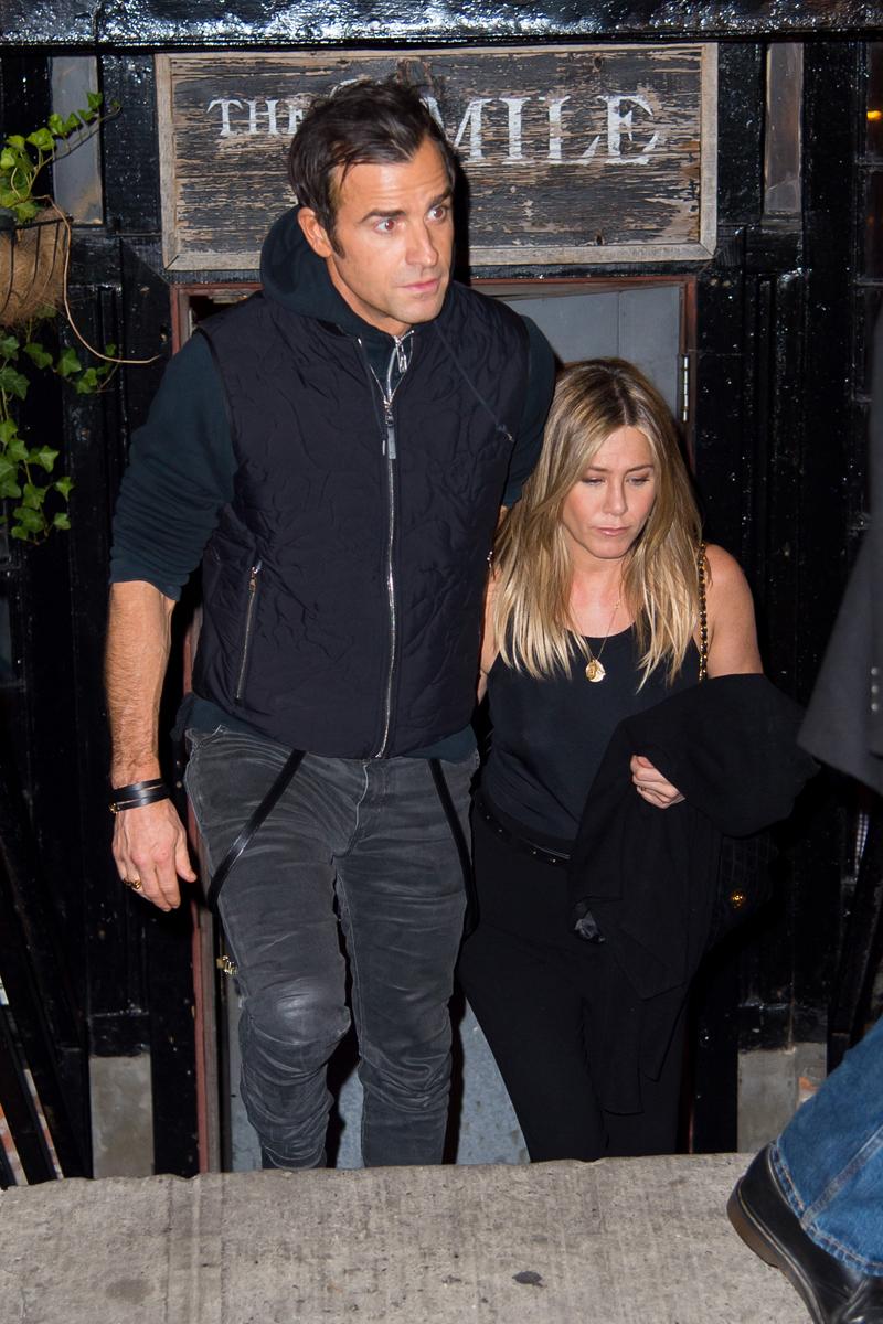 Jennifer Aniston and Justin Theroux Sighting In New York City