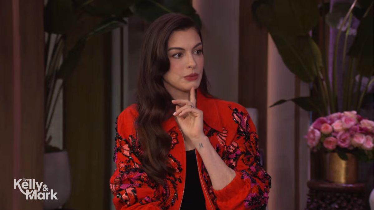 Image of 'Next Tuesday is my first day off in that entire time,' Anne Hathaway revealed.