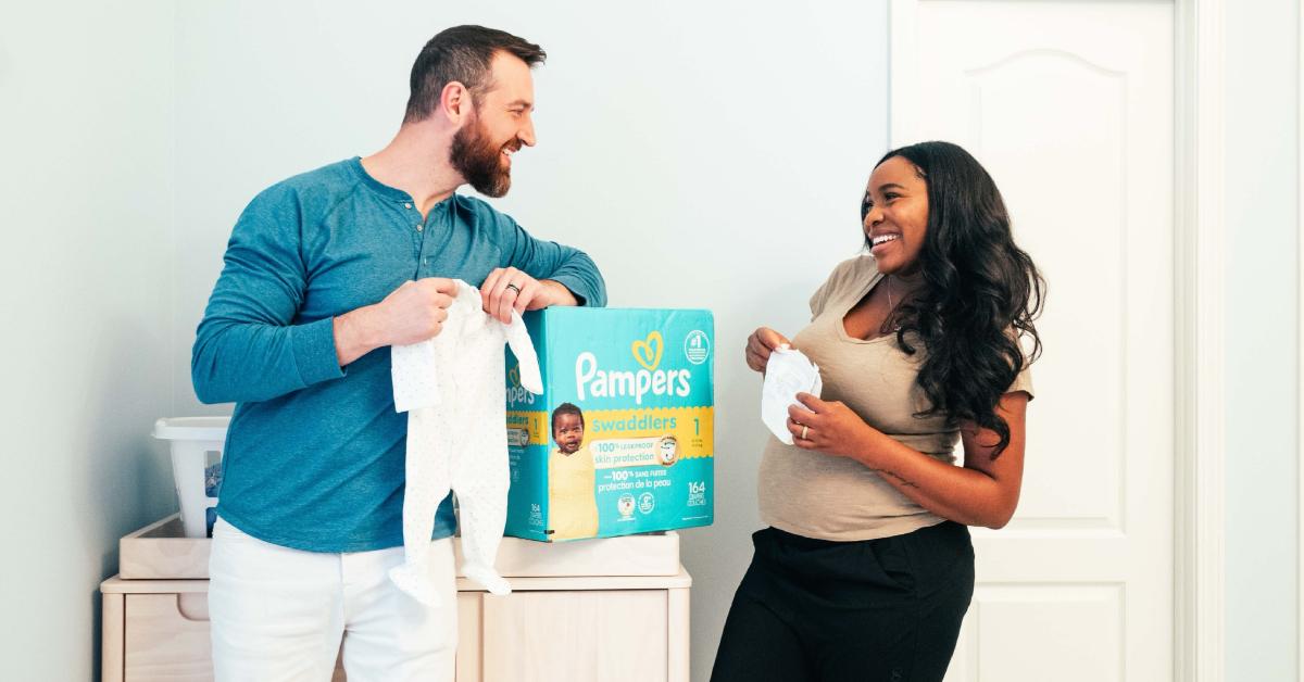 Image of Lauren Speed-Hamilton and Cameron Hamilton partnered with Pampers ahead of their baby's arrival.