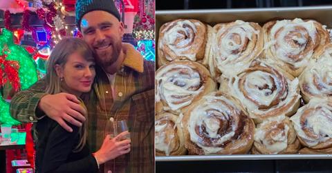 taylor swift baked travis kelce homemade cinnamon rolls