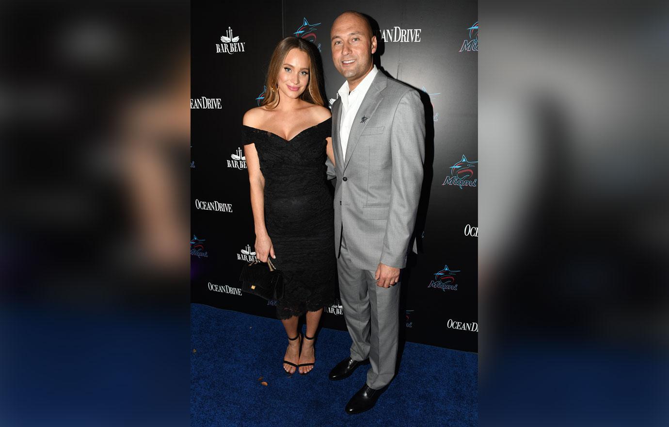 Pregnant Hannah Jeter Wears Denim Mini Dress In N.Y.C.