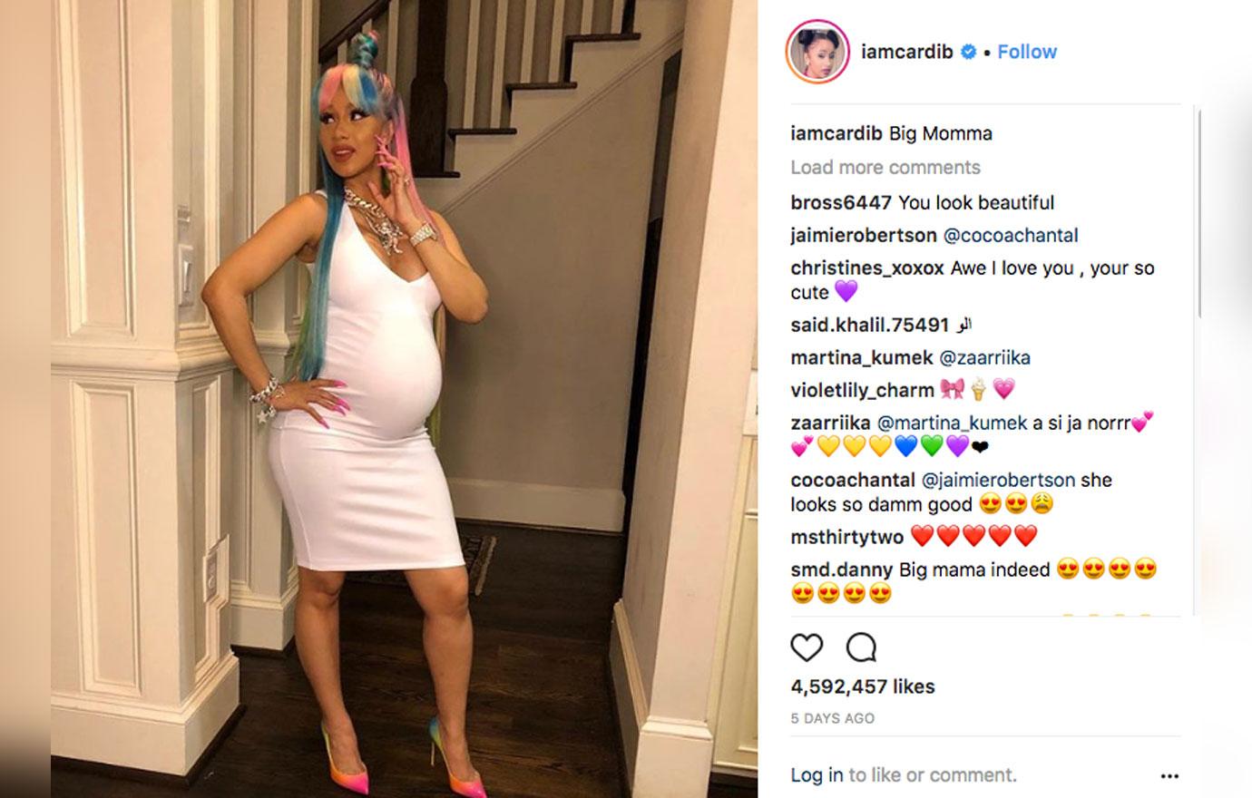 Pregnant cardi b looks ready to pop 3