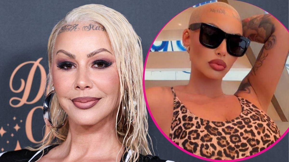 split image of Amber Rose and Amber Rose