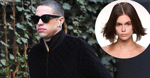 Pete Davidson Walks On Street Spotted Leaving Kaia Gerber's Apartment Building NYC
