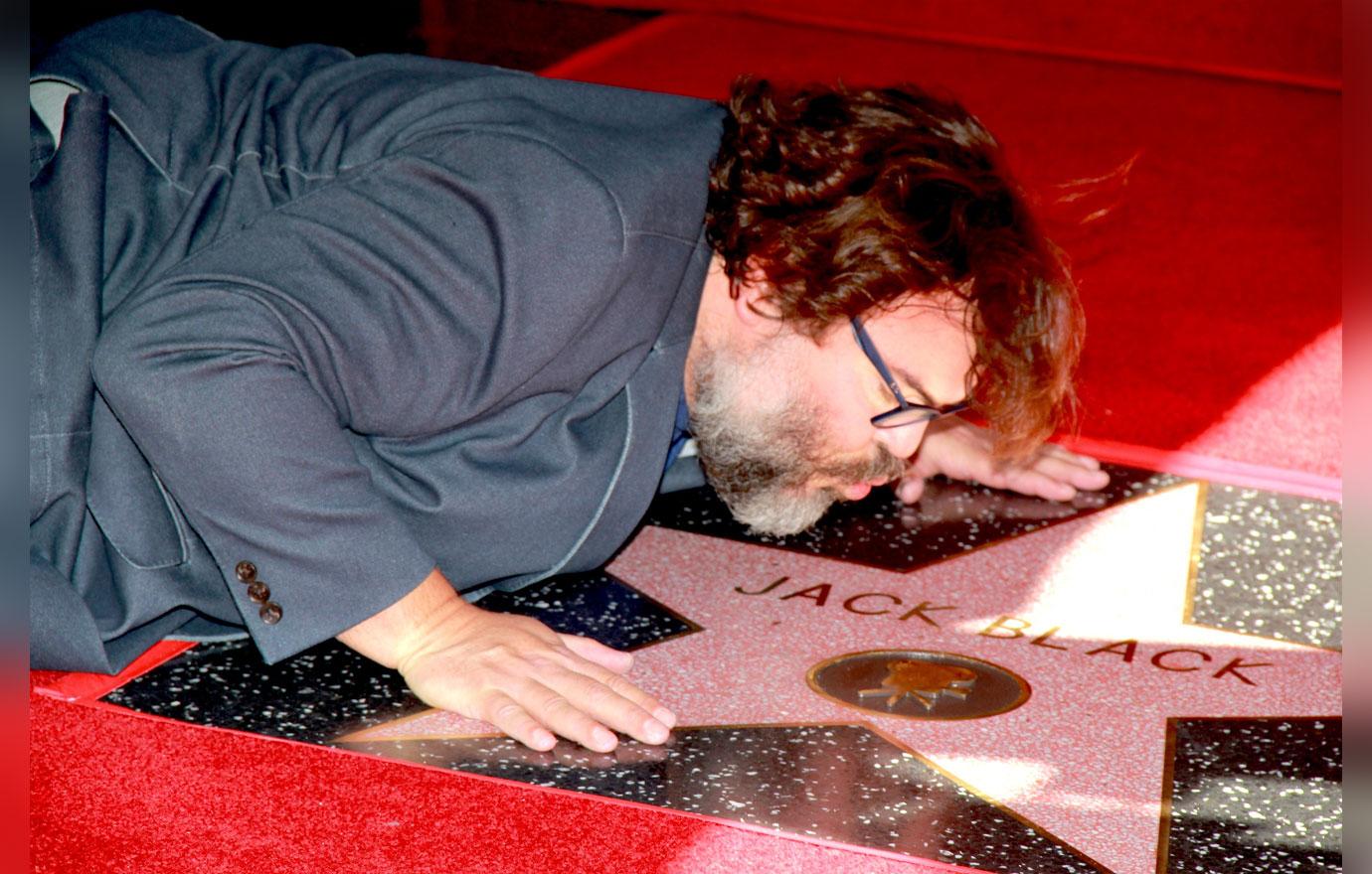 Jack Black With Star On The Hollywood Walk Of Fame