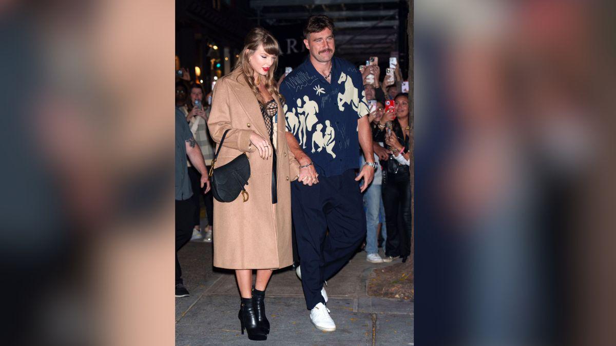 Photo of Taylor Swift and Travis Kelce.