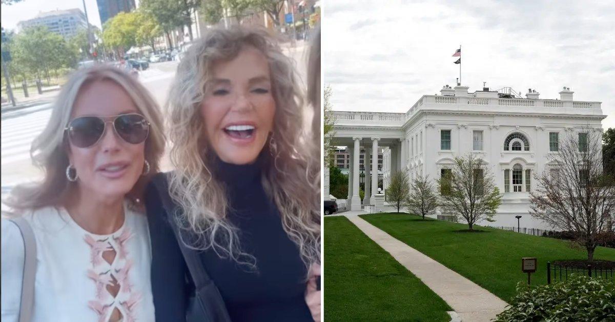 Photo of Dyan Cannon and picture of the White House