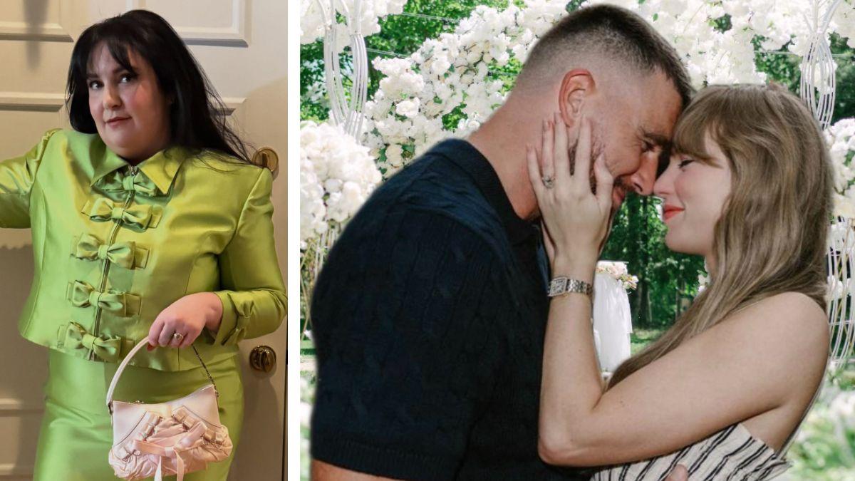 Photo of Lena Dunham, Taylor Swift and Travis Kelce