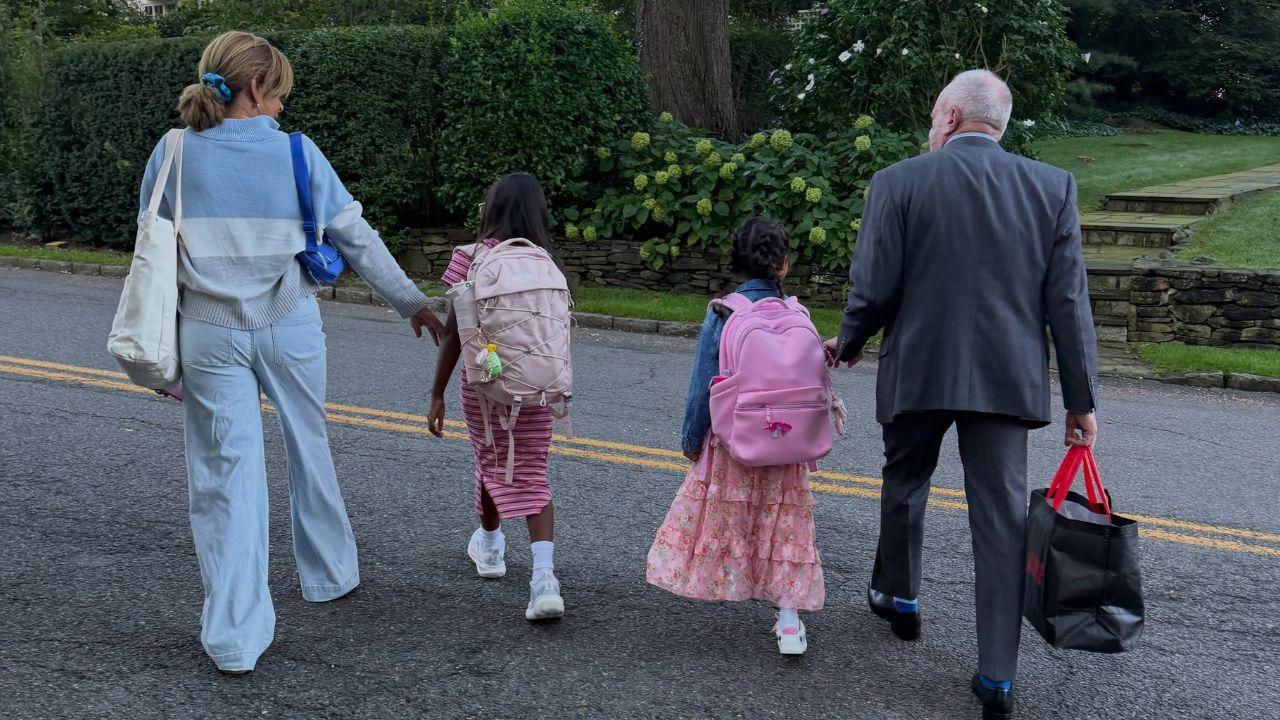 Image of Hoda Kotb proudly documented Haley's first day of fourth grade and Hope's first day of second grade.