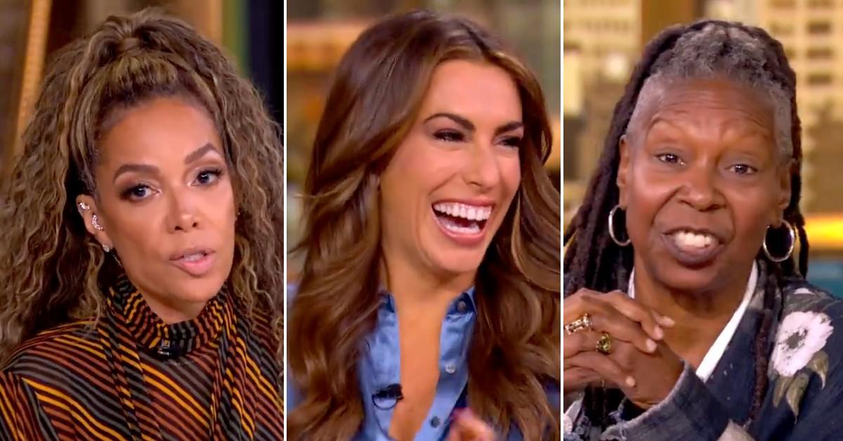 Photos of Sunny Hostin, Alyssa Farah Griffin and Whoopi Goldberg.